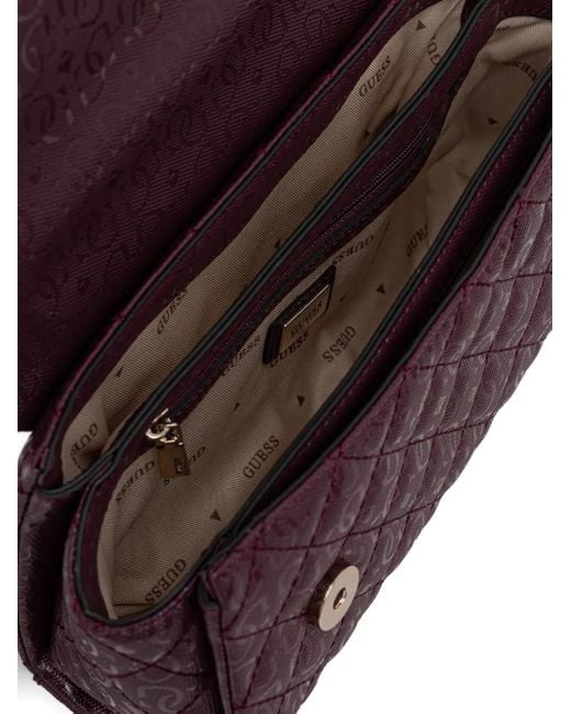 Guess Purple Gesteppte Idra Tote Bag