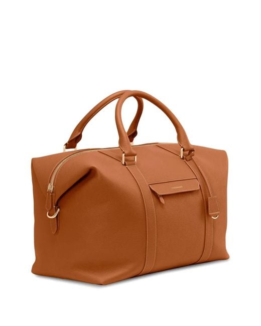 Maison De Sabre Brown Leather Duffle Bag