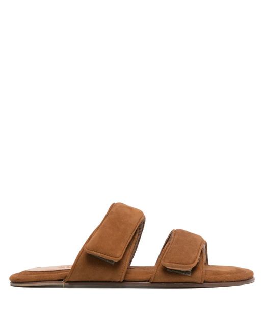 Gia Borghini Brown Puffy Sandals