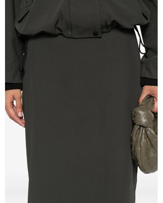 St. Agni Black Low-Waist Column Maxi Skirt