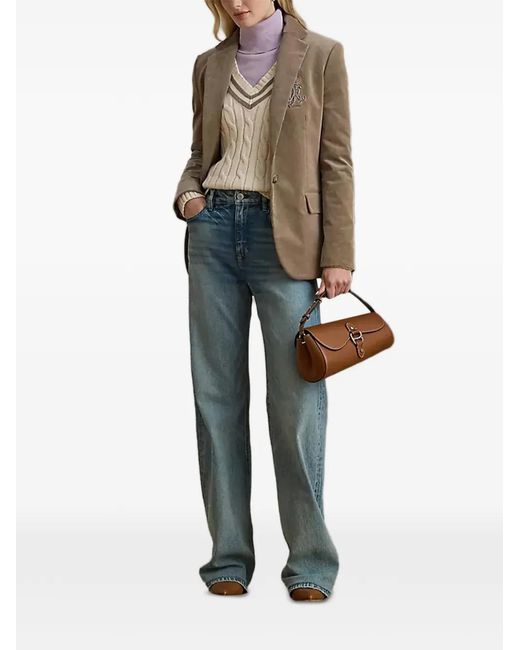 Ralph Lauren Brown Corduroy Buttoned Jacket