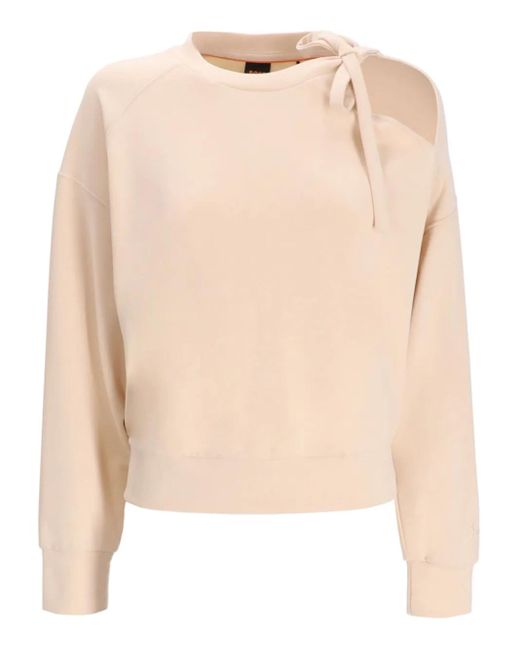 Boss Natural Bow-Embellished Sweatshirt