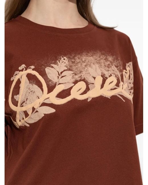 DIESEL Brown Logo-Print T-Shirt