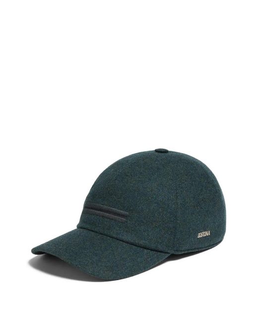 Zegna Green Mélange Oasi Cashmere Baseball Cap for men