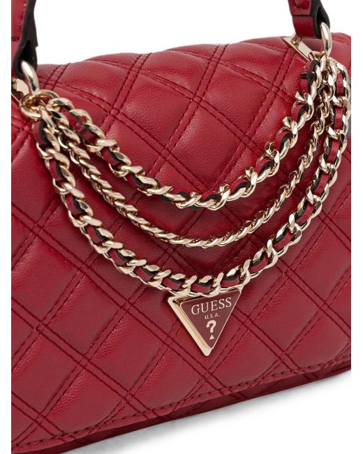Guess Red Giully Chain-Link Tote Bag