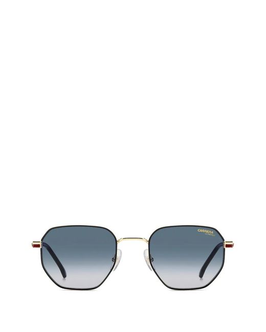 Carrera Blue Striped Geometric-Frame Sunglasses for men