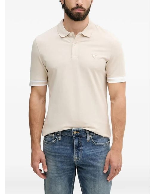 Guess White Eco Tipped Core Polo Shirts for men