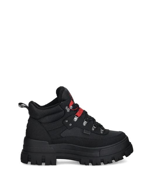 Buffalo Black Aspha Padded Lug Sole Boots for men