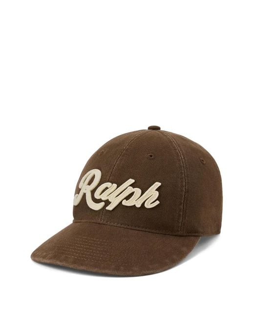 Polo Ralph Lauren Brown Logo-Patch Cotton-Twill Ball Cap for men