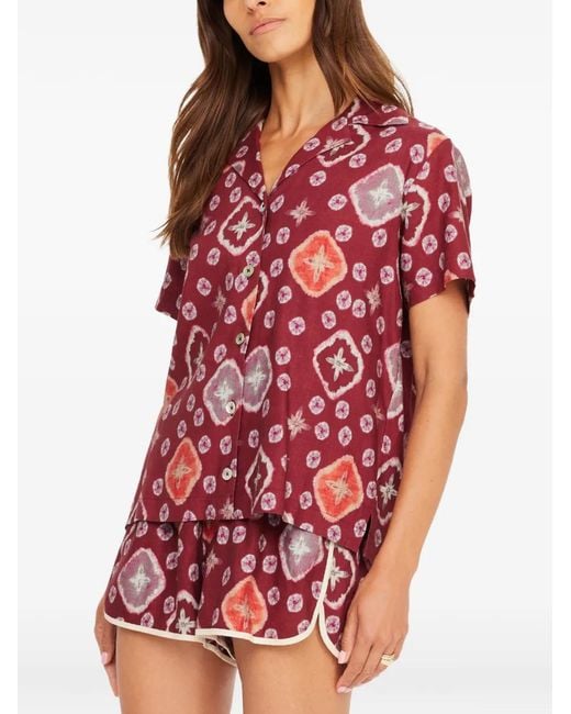 Camicia Miri Andie A Maniche Corte di The Upside in Red