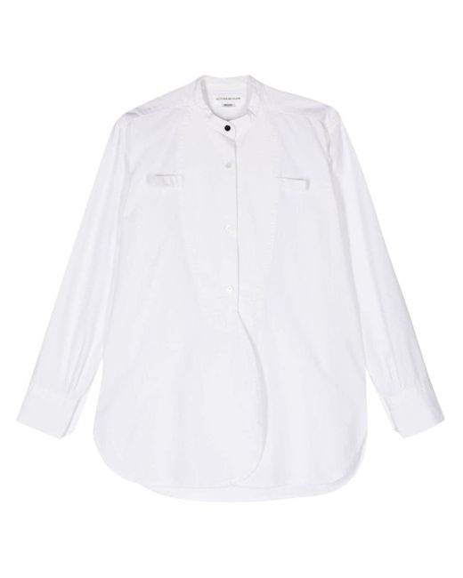 Victoria Beckham White Hemd mit Stehkragen