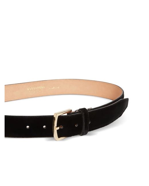DSquared² White Velvet Buckled Belt for men