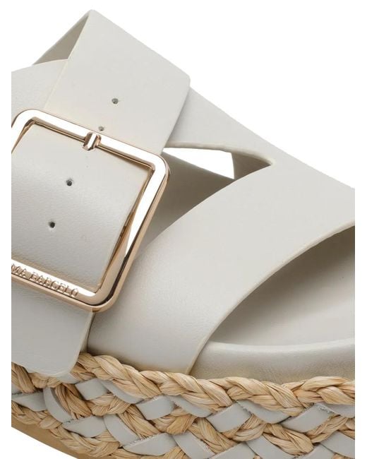 Paloma Barceló White Vienna Calidis Buckle-Detail Sandals