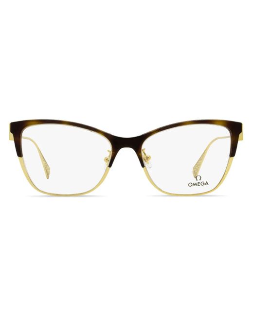 OMEGA EYEWEAR Brown Butterfly-Frame Glasses