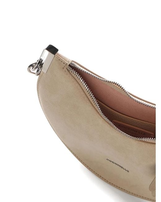 Coccinelle White Small Leather Shoulder Bag