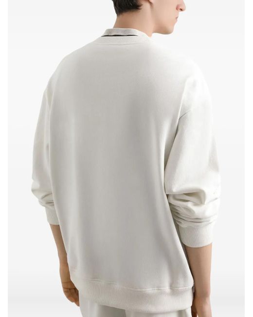 Dolce & Gabbana White Sweatshirt With Patch for men