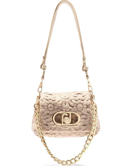 Liu Jo Metallic Lapuffy Embroidered Chain-Strap Mini Bag