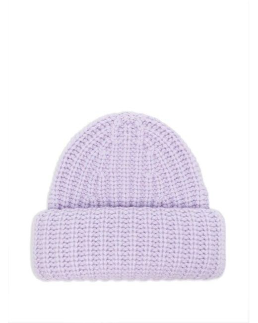 Lisa Yang Purple Gerippte Beanie