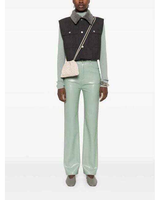 Nanushka Black Contrast-Collar Utility Gilet