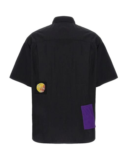 Undercover Black Patch-Embellished Shirt for men