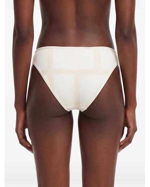 Totême  White Monogram Bikini Bottoms