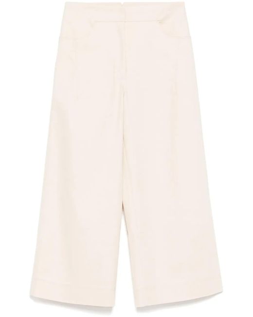 Shiatzy Chen White Straight Trousers