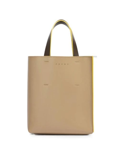 Borsa Museo Mini di Marni in Natural