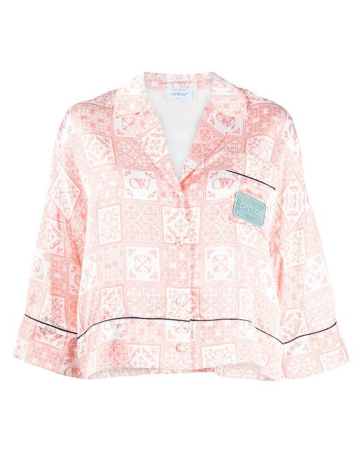 Camisa con estampado gráfico Off-White c/o Virgil Abloh de color Pink