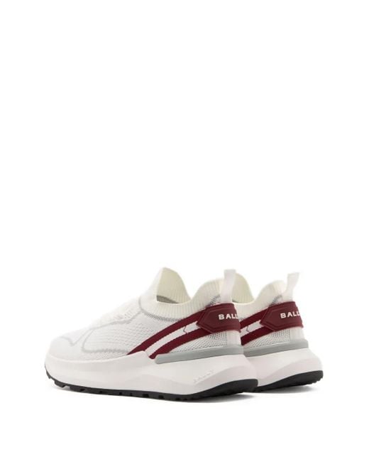 Bally White Sylen Slip-On Ribbon-Detail Sneakers for men