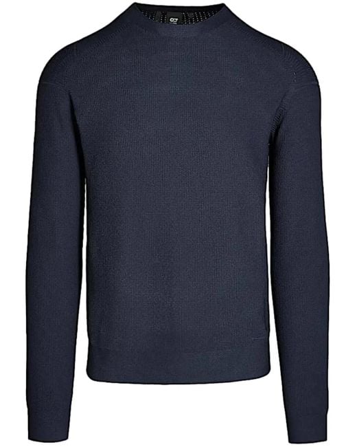 ALPHATAURI Blue Waffle-Knit Jumper for men