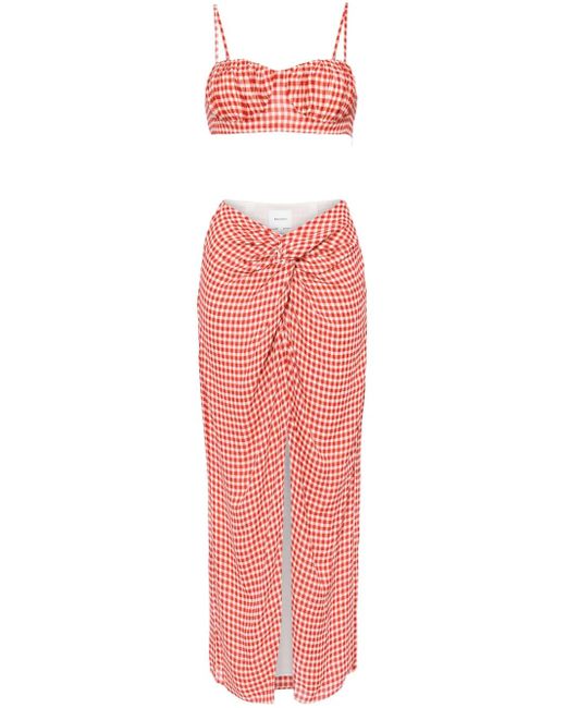 Reformation Red Alana Two Piece