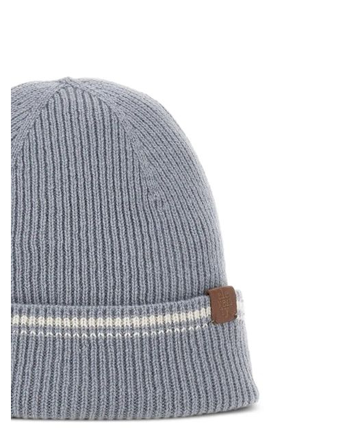 Gorro de canalé Eleventy de hombre de color Gray