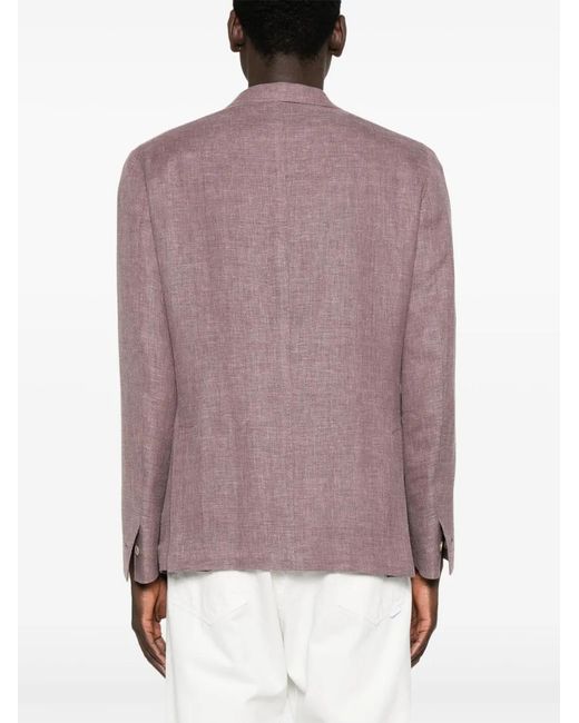 Eleventy Purple Single-Breasted Blazer for men
