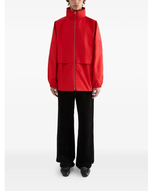 Jil Sander Red Logo-Detail Jacket for men