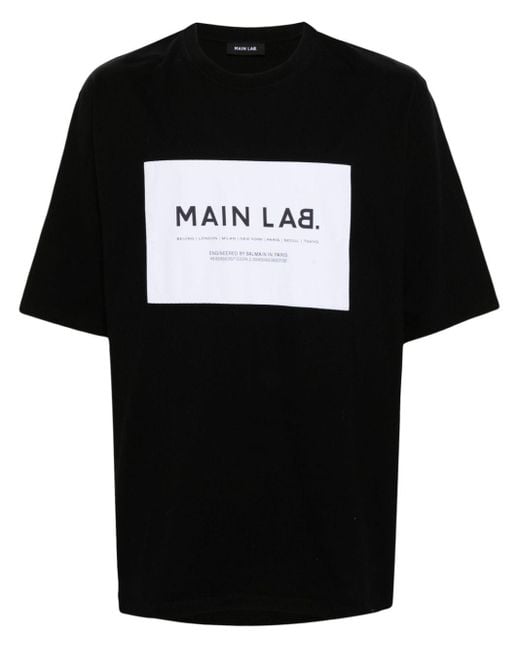 T-shirt con applicazione di Balmain in Black da Uomo