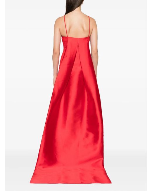Solace London Red Ulla Halterneck Train Dress