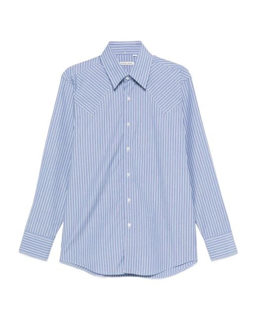 Carter Young Blue Striped Shirt for men