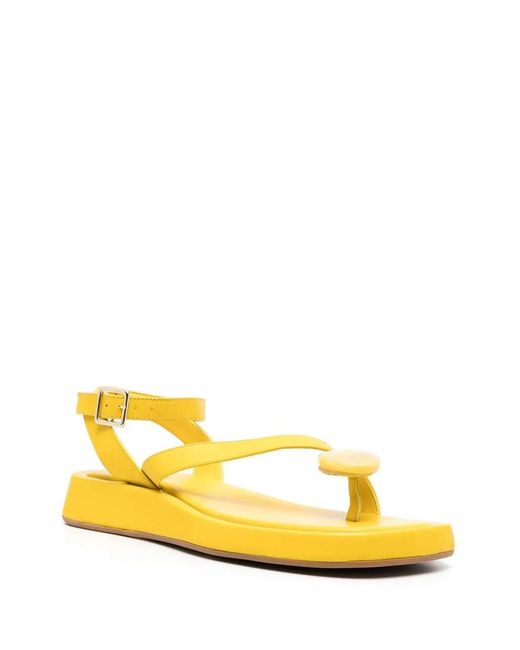 Gia Borghini Yellow Open-Toe Sandals