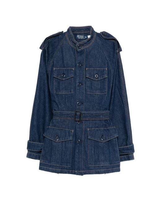 Polo Ralph Lauren Blue Belted Pocket Jacket