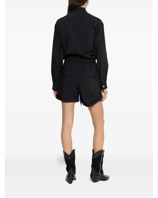 Isabel Marant Black Combinaison Betyna À Coupe Courte