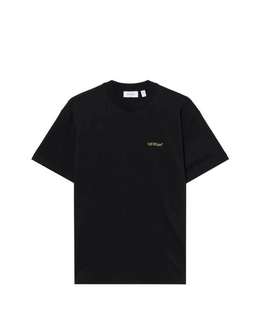 Off-White c/o Virgil Abloh Black Arrow Leaves Logo T-Shirt