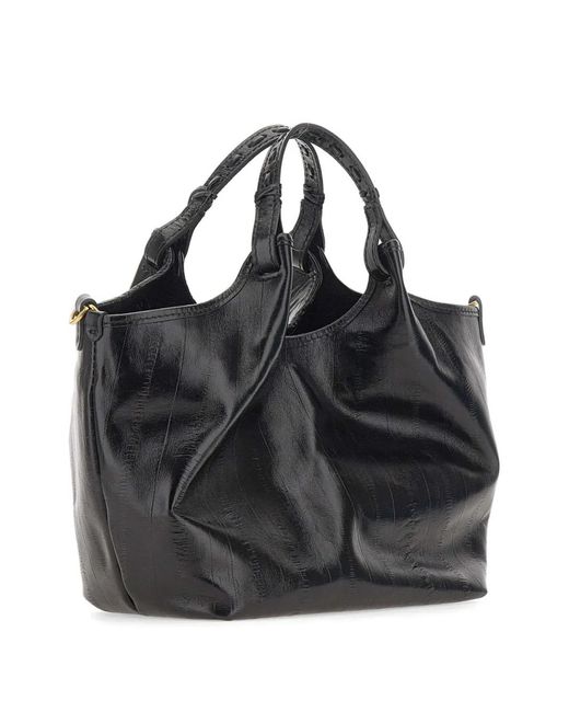 Gianni Chiarini Black Dua Leather Tote Bag
