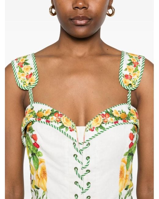 Farm Rio White Picnic Flowers Minidress