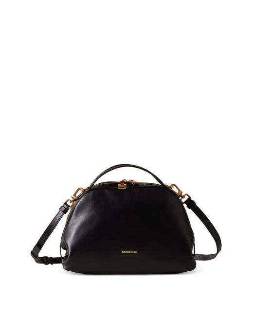 Petit Sac À Main Bowler À Zip Incurvé Borbonese en coloris Black