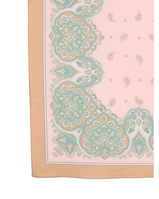 Pinko Pink Valzer Printed Scarf
