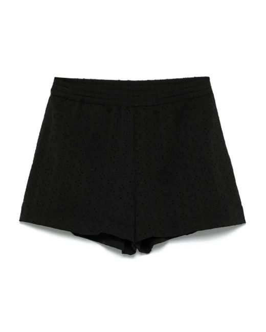 Fisico アイレットレース ショートパンツ Black