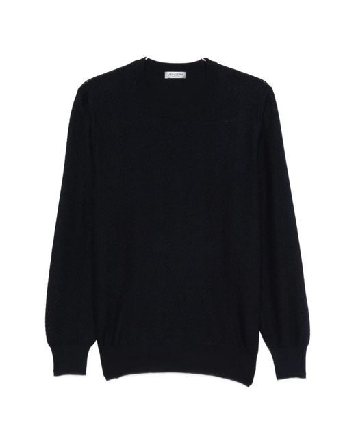 Vengera Schurwollpullover in Blue für Herren