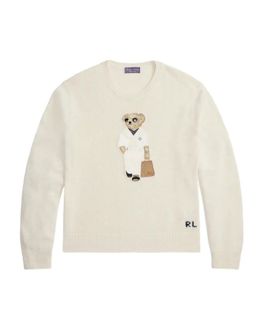 Ralph Lauren White Pull À Détail Ourson for men
