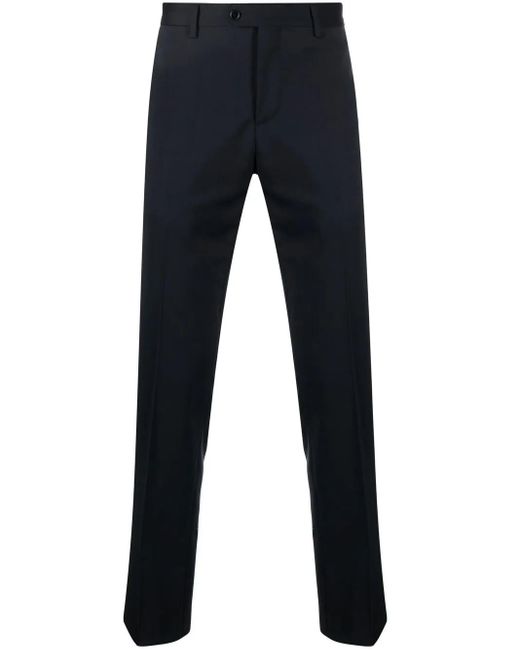 Lardini Blue Tailored Stretch-Wool Trousers for men
