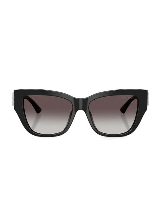 Jimmy Choo Zonnebril Met Cat-Eye Montuur En Kristallen in het Gray